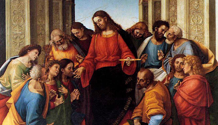 Imagen de la pintura "La comunión de los apóstoles", de Luca Signorelli.