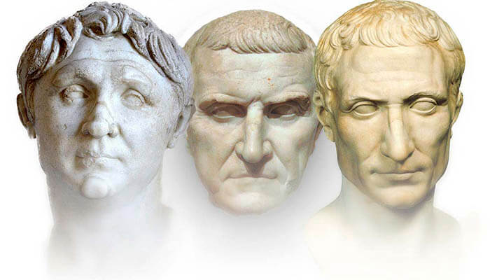 El triunvirato de Pompeyo, Craso y Julio César