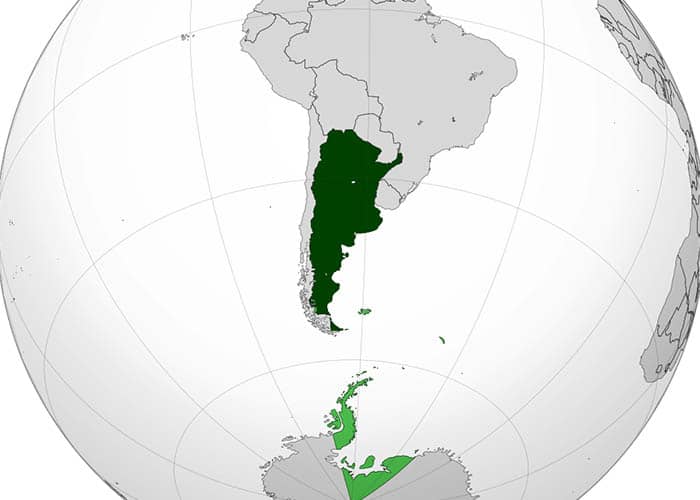 Mapa de Argentina.