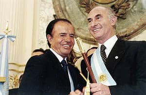 Carlos Menem y Fernando de la Rúa
