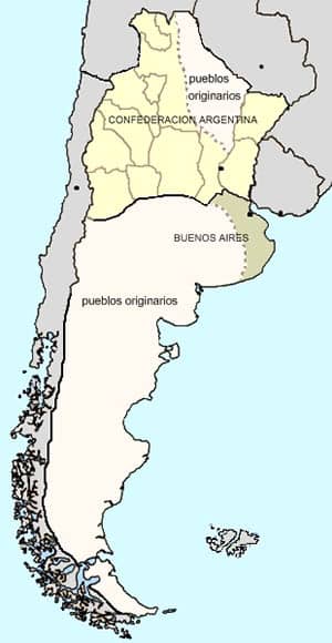 Mapa de la Confederación Argentina
