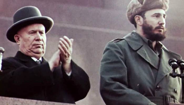 Nikita Kruschov y Fidel Castro
