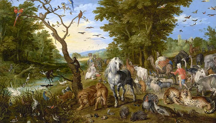 Entrada de los animales al Arca de Noé