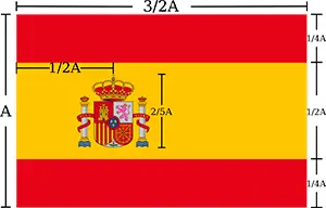 Proporciones de la bandera de España