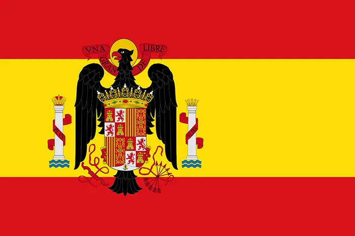 Bandera de España durante la dictadura franquista