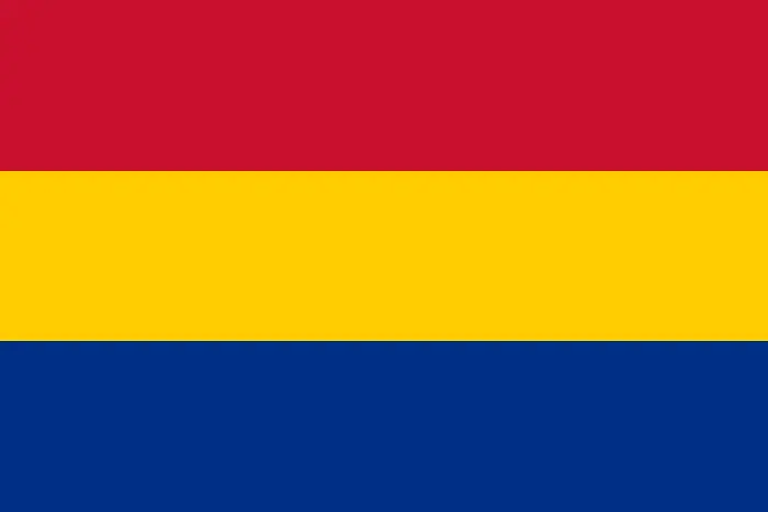 Representación de la bandera que Francisco de Miranda describió tanto en su diario como en su obra 'Colombeia'