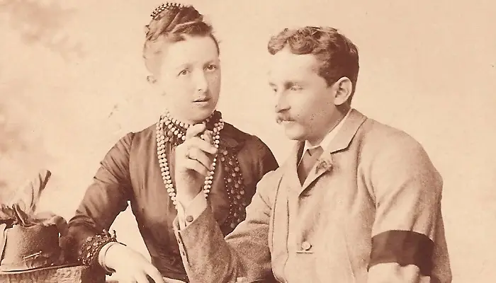 Arthur Evans y su esposa Margaret