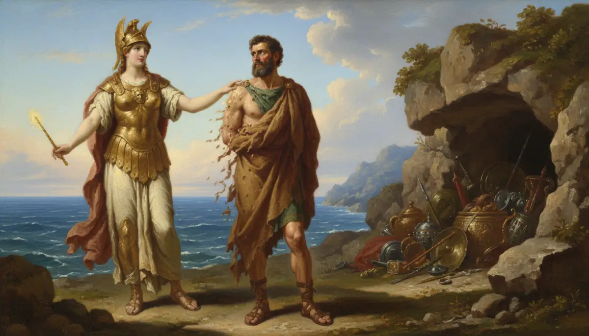 Odiseo transformado en mendigo