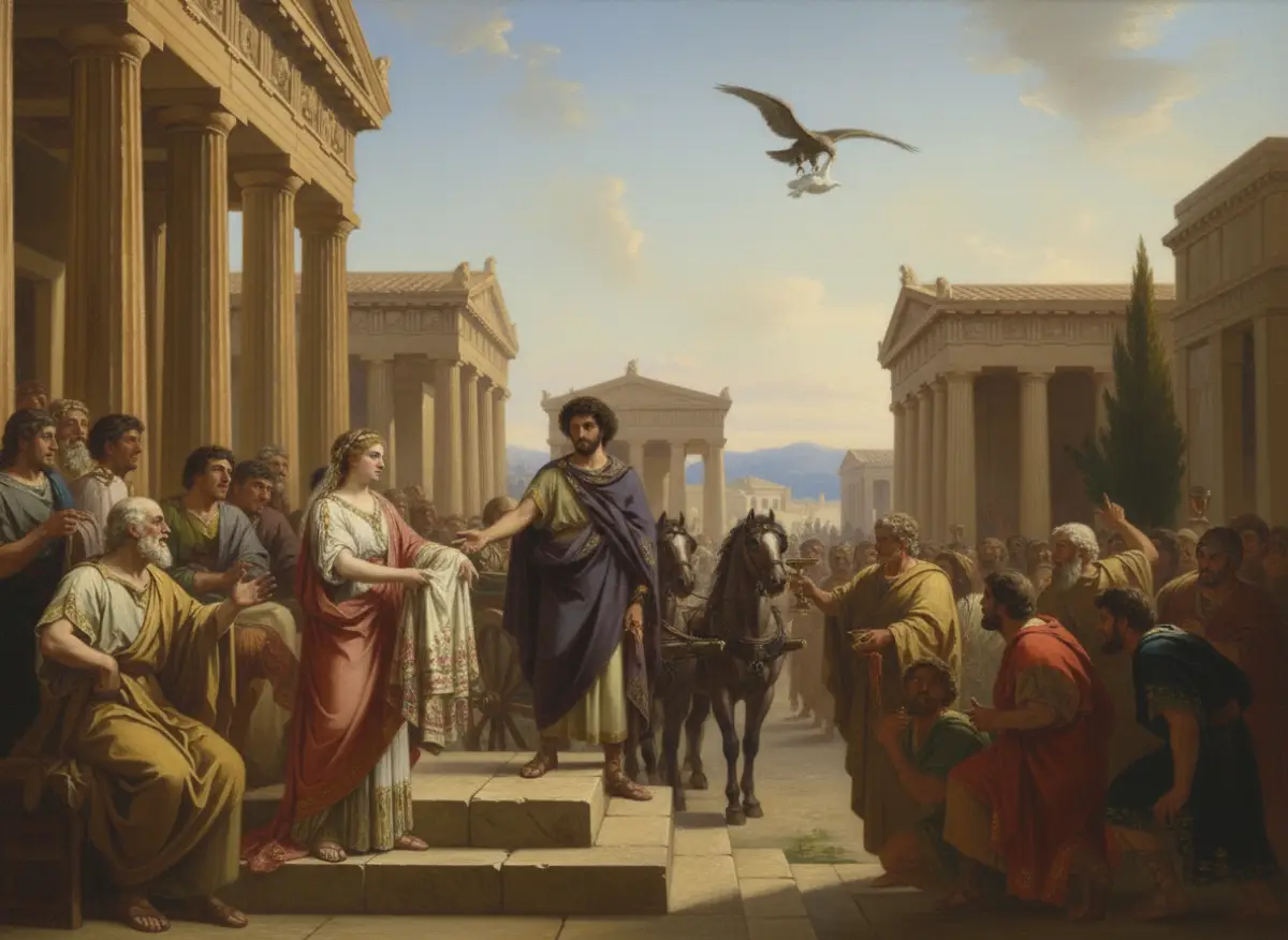 Telémaco, Helena y Melenao