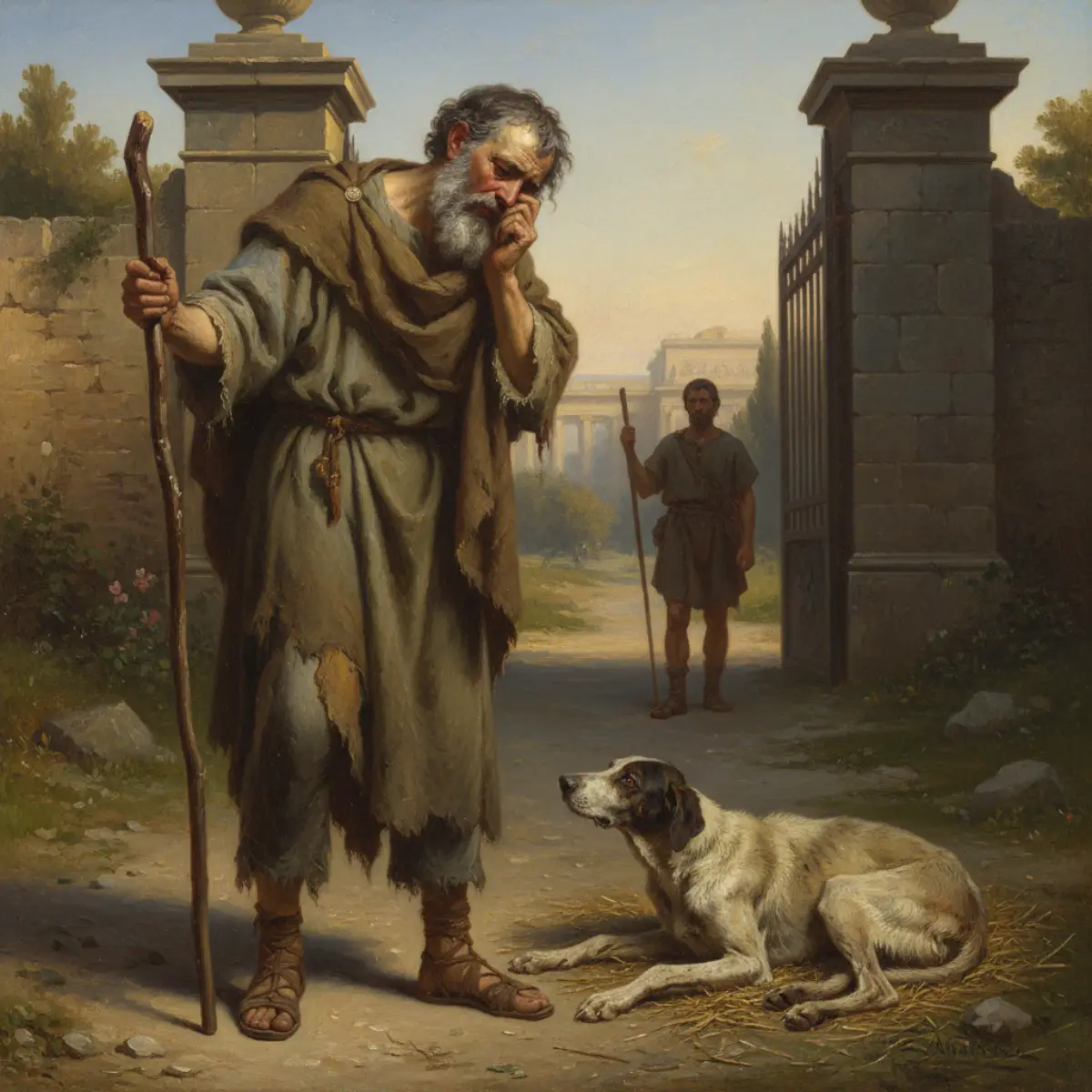 Odiseo y su perro Argos