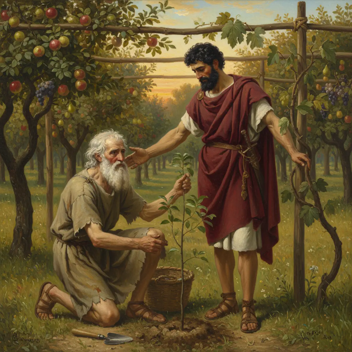 Odiseo se reencuentra con su padre