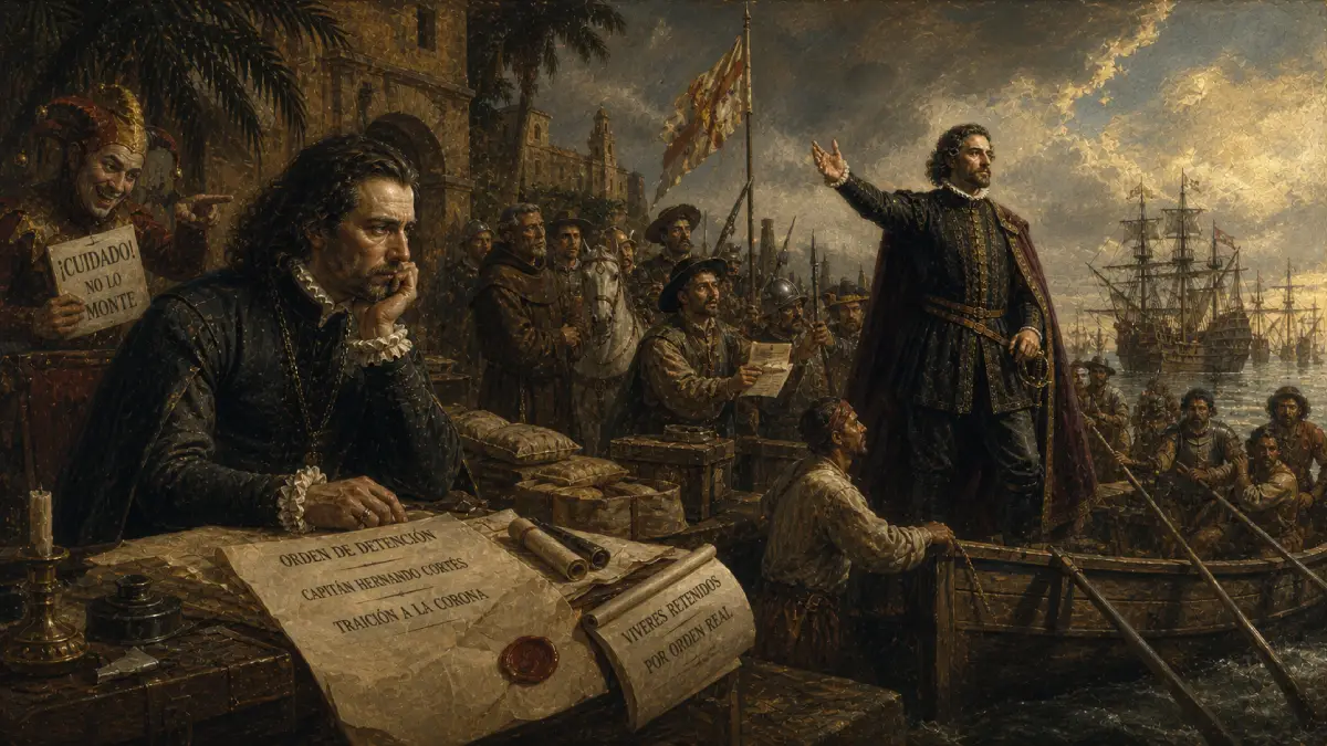 Diego Velázquez y Hernán Cortés